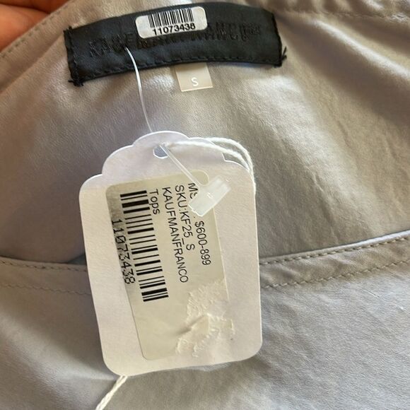 KaufmanFranco One Shoulder gray asymmetrical top small. NWT - Picture 6 of 10